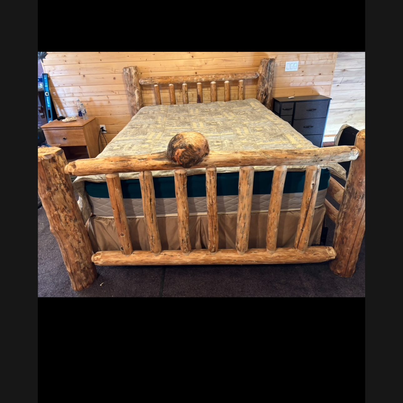 Log bed frame